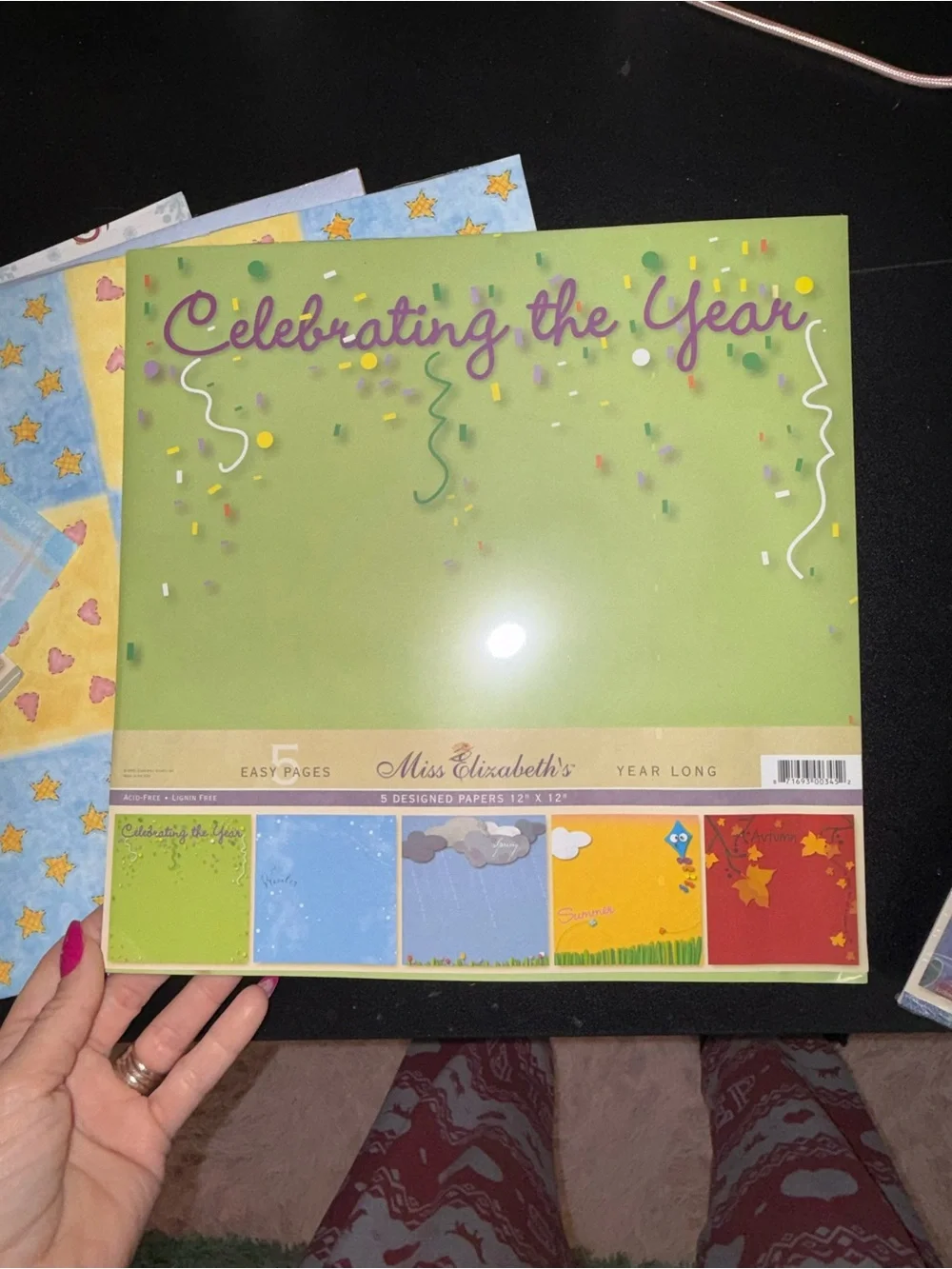 Assorted Decorative Party Invitation and Cardstock Pack - Multicolor scrapbook